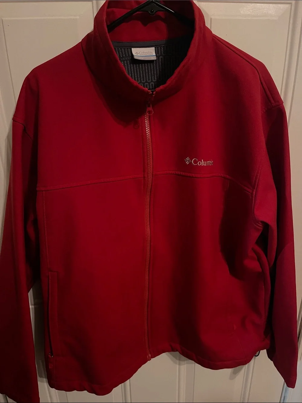 Columbia Men's Bright Red Full-Zip Fleece Jacket - Picture 1 of 7